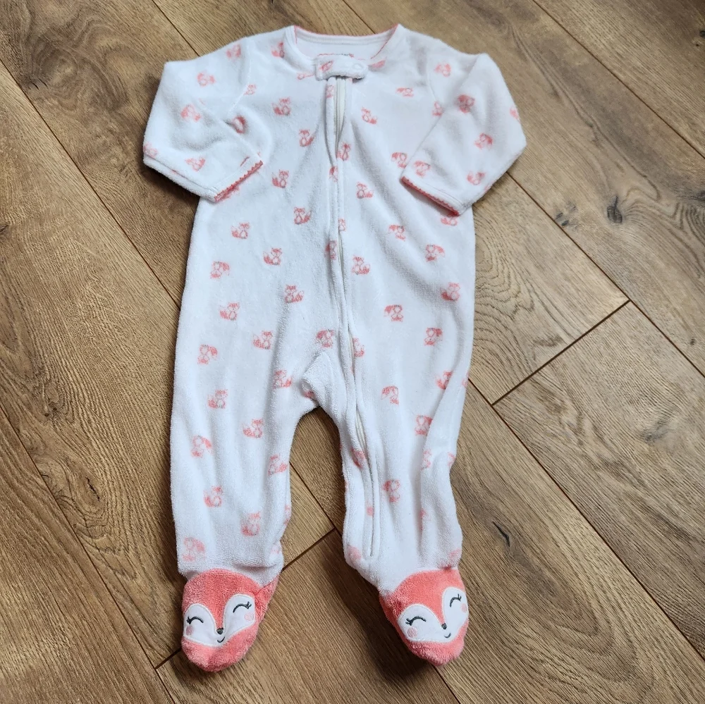 6m Carter's Terry Cloth fox Footies